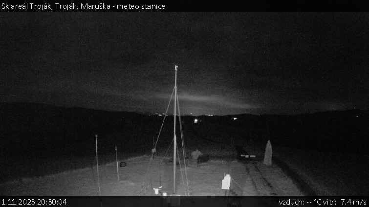 Skiareál Troják - Troják, Maruška - meteo stanice - 1.11.2025 v 20:50 Skiareál Troják - Troják, Maruška - meteo stanice - 1.11.2025 v 20:50