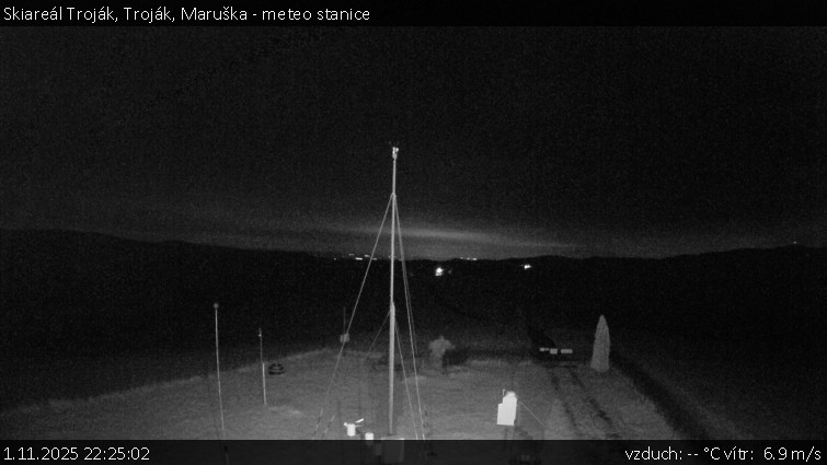 Skiareál Troják - Troják, Maruška - meteo stanice - 1.11.2025 v 22:25 Skiareál Troják - Troják, Maruška - meteo stanice - 1.11.2025 v 22:25