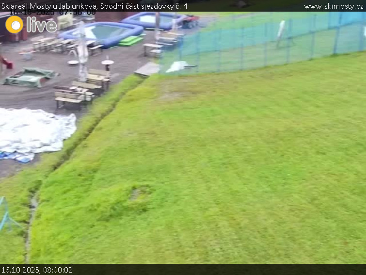 Skiareál Mosty u Jablunkova - Spodní část sjezdovky č. 4 - 16.10.2025 v 08:00 Skiareál Mosty u Jablunkova - Spodní část sjezdovky č. 4 - 16.10.2025 v 08:00