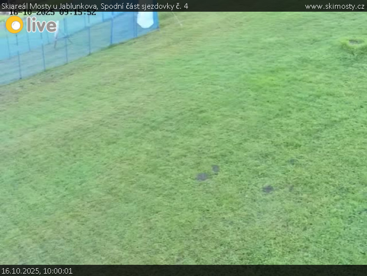 Skiareál Mosty u Jablunkova - Spodní část sjezdovky č. 4 - 16.10.2025 v 10:00 Skiareál Mosty u Jablunkova - Spodní část sjezdovky č. 4 - 16.10.2025 v 10:00