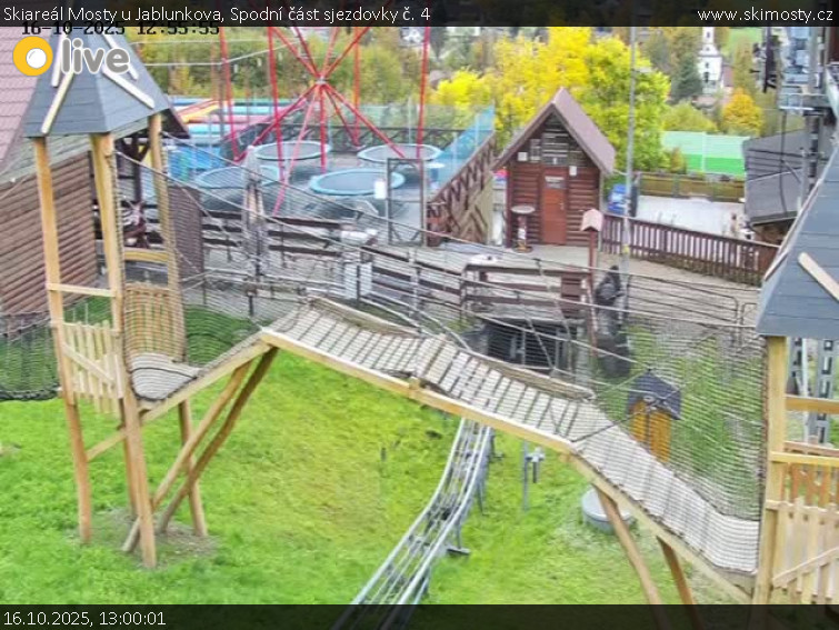 Skiareál Mosty u Jablunkova - Spodní část sjezdovky č. 4 - 16.10.2025 v 13:00 Skiareál Mosty u Jablunkova - Spodní část sjezdovky č. 4 - 16.10.2025 v 13:00