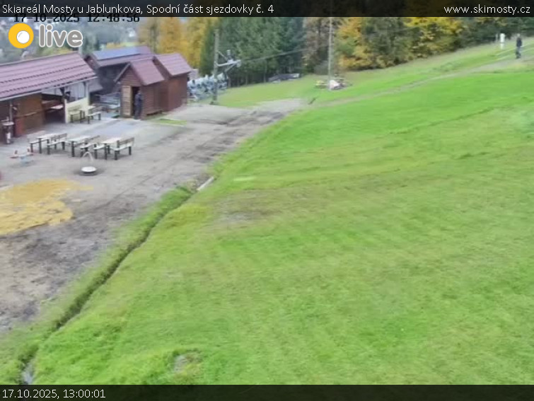 Skiareál Mosty u Jablunkova - Spodní část sjezdovky č. 4 - 17.10.2025 v 13:00 Skiareál Mosty u Jablunkova - Spodní část sjezdovky č. 4 - 17.10.2025 v 13:00