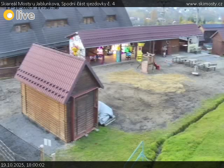 Skiareál Mosty u Jablunkova - Spodní část sjezdovky č. 4 - 19.10.2025 v 18:00 Skiareál Mosty u Jablunkova - Spodní část sjezdovky č. 4 - 19.10.2025 v 18:00