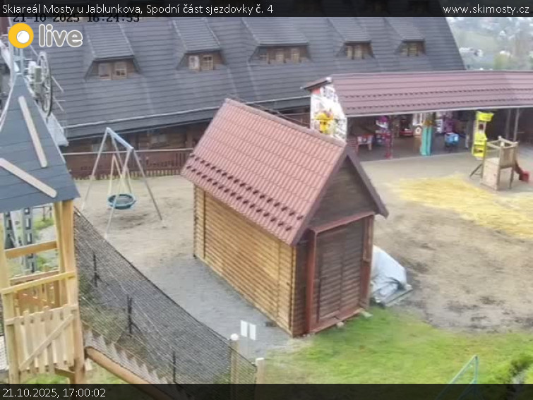 Skiareál Mosty u Jablunkova - Spodní část sjezdovky č. 4 - 21.10.2025 v 17:00 Skiareál Mosty u Jablunkova - Spodní část sjezdovky č. 4 - 21.10.2025 v 17:00