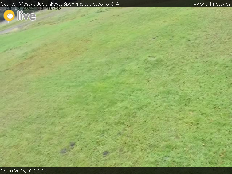Skiareál Mosty u Jablunkova - Spodní část sjezdovky č. 4 - 26.10.2025 v 09:00 Skiareál Mosty u Jablunkova - Spodní část sjezdovky č. 4 - 26.10.2025 v 09:00