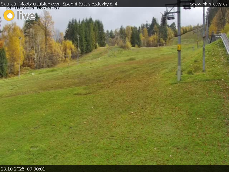 Skiareál Mosty u Jablunkova - Spodní část sjezdovky č. 4 - 28.10.2025 v 09:00 Skiareál Mosty u Jablunkova - Spodní část sjezdovky č. 4 - 28.10.2025 v 09:00