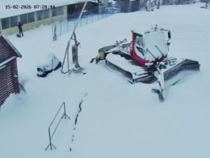 Skiareál Mosty u Jablunkova - Spodní část sjezdovky č. 4 - 15.2.2026 v 08:00 Skiareál Mosty u Jablunkova - Spodní část sjezdovky č. 4 - 15.2.2026 v 08:00