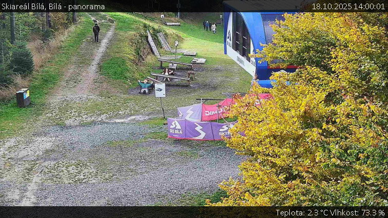 Skiareál Bílá - Bílá - panorama - 18.10.2025 v 14:00 Skiareál Bílá - Bílá - panorama - 18.10.2025 v 14:00