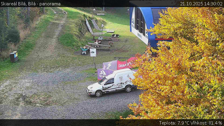 Skiareál Bílá - Bílá - panorama - 21.10.2025 v 14:30 Skiareál Bílá - Bílá - panorama - 21.10.2025 v 14:30