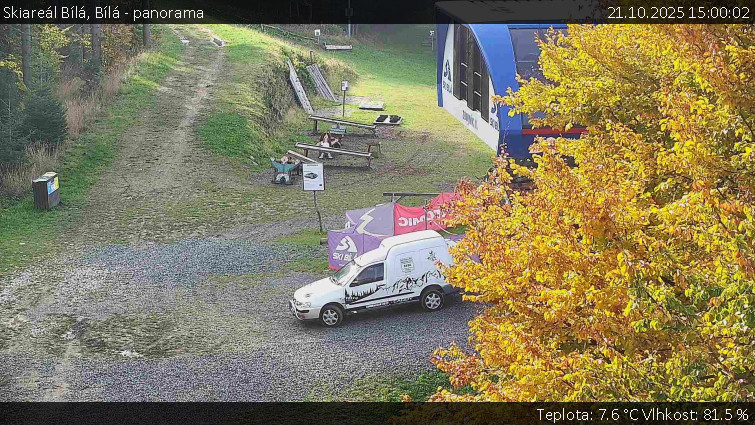 Skiareál Bílá - Bílá - panorama - 21.10.2025 v 15:00 Skiareál Bílá - Bílá - panorama - 21.10.2025 v 15:00