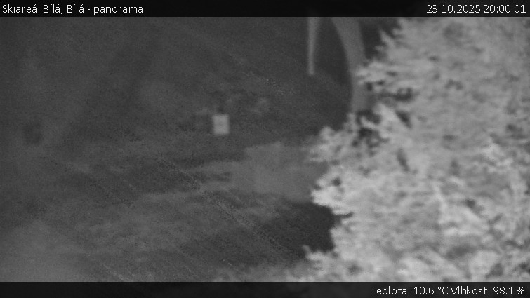 Skiareál Bílá - Bílá - panorama - 23.10.2025 v 20:00 Skiareál Bílá - Bílá - panorama - 23.10.2025 v 20:00