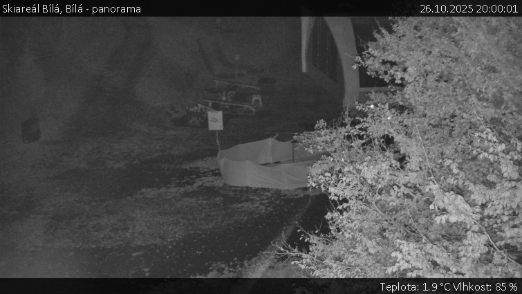 Skiareál Bílá - Bílá - panorama - 26.10.2025 v 20:00 Skiareál Bílá - Bílá - panorama - 26.10.2025 v 20:00