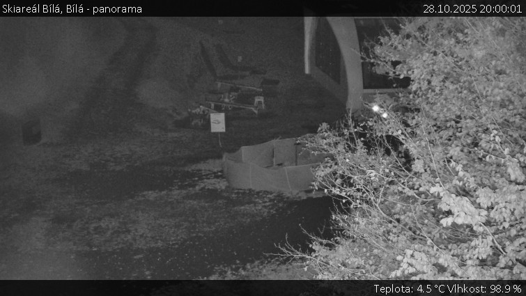 Skiareál Bílá - Bílá - panorama - 28.10.2025 v 20:00 Skiareál Bílá - Bílá - panorama - 28.10.2025 v 20:00