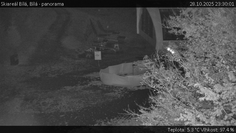 Skiareál Bílá - Bílá - panorama - 28.10.2025 v 23:30 Skiareál Bílá - Bílá - panorama - 28.10.2025 v 23:30