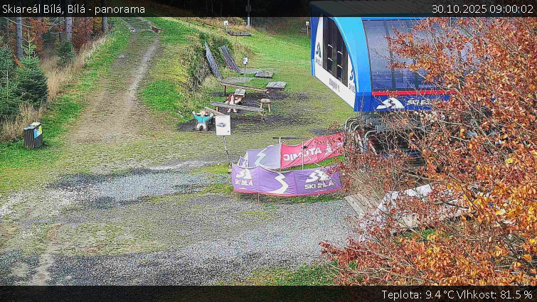 Skiareál Bílá - Bílá - panorama - 30.10.2025 v 09:00 Skiareál Bílá - Bílá - panorama - 30.10.2025 v 09:00
