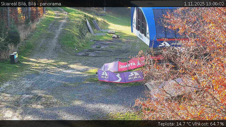 Skiareál Bílá - Bílá - panorama - 1.11.2025 v 13:00 Skiareál Bílá - Bílá - panorama - 1.11.2025 v 13:00