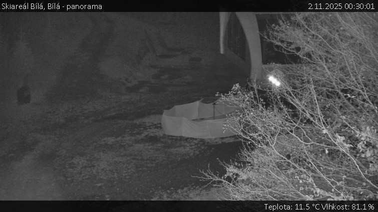 Skiareál Bílá - Bílá - panorama - 2.11.2025 v 00:30 Skiareál Bílá - Bílá - panorama - 2.11.2025 v 00:30