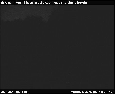 SkiAreál - Horský hotel Vsacký Cáb - Terasa horského hotelu - 28.9.2023 v 06:00
