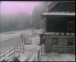 Terasa horského hotelu