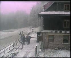 Terasa horského hotelu