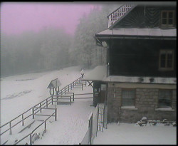 Terasa horského hotelu