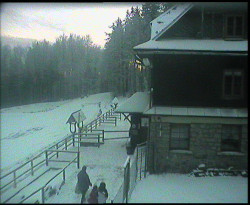 Terasa horského hotelu