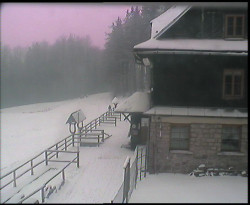 Terasa horského hotelu