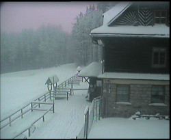 Terasa horského hotelu