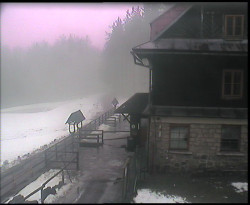 Terasa horského hotelu