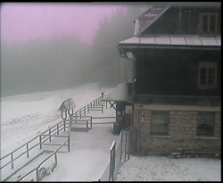 Terasa horského hotelu