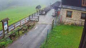 SkiAreál - Horský hotel Vsacký Cáb - Terasa horského hotelu - 16.5.2026 v 08:30 SkiAreál - Horský hotel Vsacký Cáb - Terasa horského hotelu - 16.5.2026 v 08:30