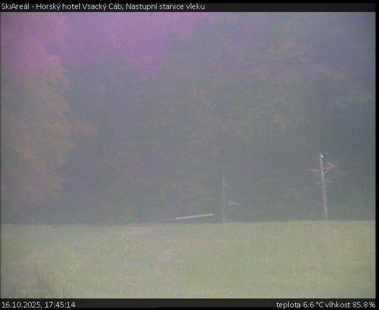 SkiAreál - Horský hotel Vsacký Cáb - Nastupní stanice vleku - 16.10.2025 v 17:45 SkiAreál - Horský hotel Vsacký Cáb - Nastupní stanice vleku - 16.10.2025 v 17:45