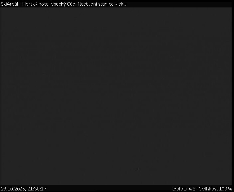 SkiAreál - Horský hotel Vsacký Cáb - Nastupní stanice vleku - 28.10.2025 v 21:30 SkiAreál - Horský hotel Vsacký Cáb - Nastupní stanice vleku - 28.10.2025 v 21:30