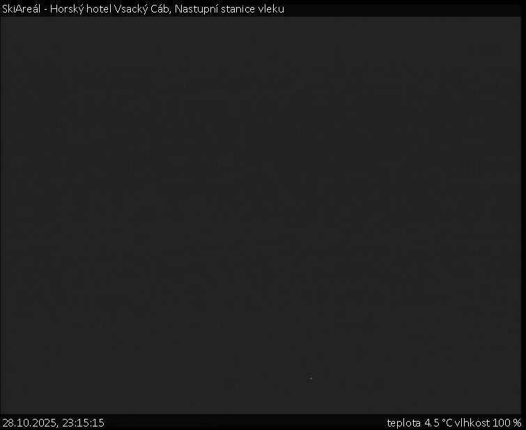 SkiAreál - Horský hotel Vsacký Cáb - Nastupní stanice vleku - 28.10.2025 v 23:15 SkiAreál - Horský hotel Vsacký Cáb - Nastupní stanice vleku - 28.10.2025 v 23:15