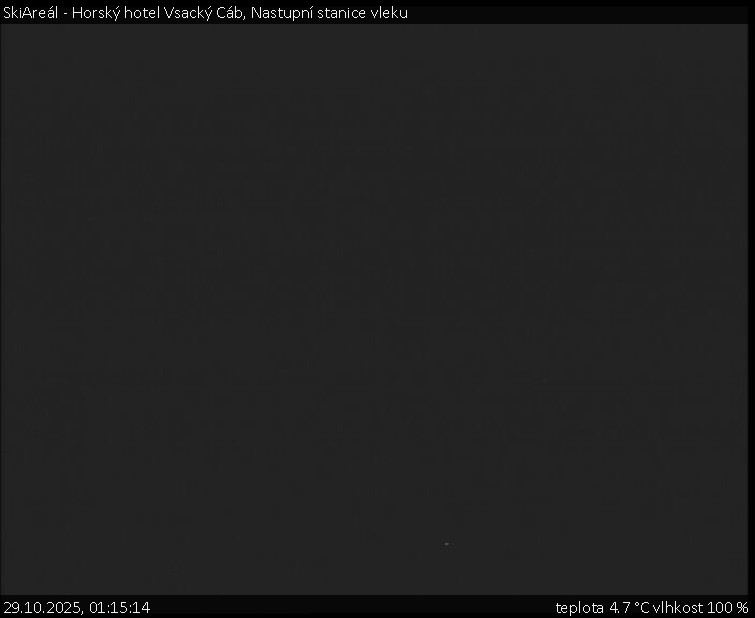 SkiAreál - Horský hotel Vsacký Cáb - Nastupní stanice vleku - 29.10.2025 v 01:15 SkiAreál - Horský hotel Vsacký Cáb - Nastupní stanice vleku - 29.10.2025 v 01:15