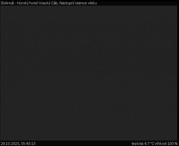 SkiAreál - Horský hotel Vsacký Cáb - Nastupní stanice vleku - 29.10.2025 v 05:45 SkiAreál - Horský hotel Vsacký Cáb - Nastupní stanice vleku - 29.10.2025 v 05:45