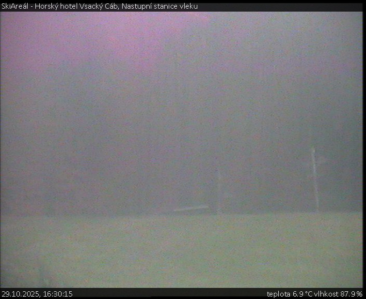 SkiAreál - Horský hotel Vsacký Cáb - Nastupní stanice vleku - 29.10.2025 v 16:30 SkiAreál - Horský hotel Vsacký Cáb - Nastupní stanice vleku - 29.10.2025 v 16:30