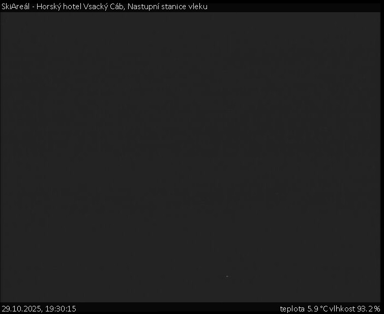 SkiAreál - Horský hotel Vsacký Cáb - Nastupní stanice vleku - 29.10.2025 v 19:30 SkiAreál - Horský hotel Vsacký Cáb - Nastupní stanice vleku - 29.10.2025 v 19:30