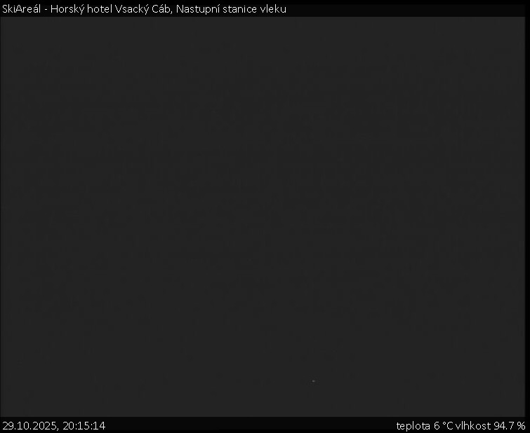 SkiAreál - Horský hotel Vsacký Cáb - Nastupní stanice vleku - 29.10.2025 v 20:15 SkiAreál - Horský hotel Vsacký Cáb - Nastupní stanice vleku - 29.10.2025 v 20:15