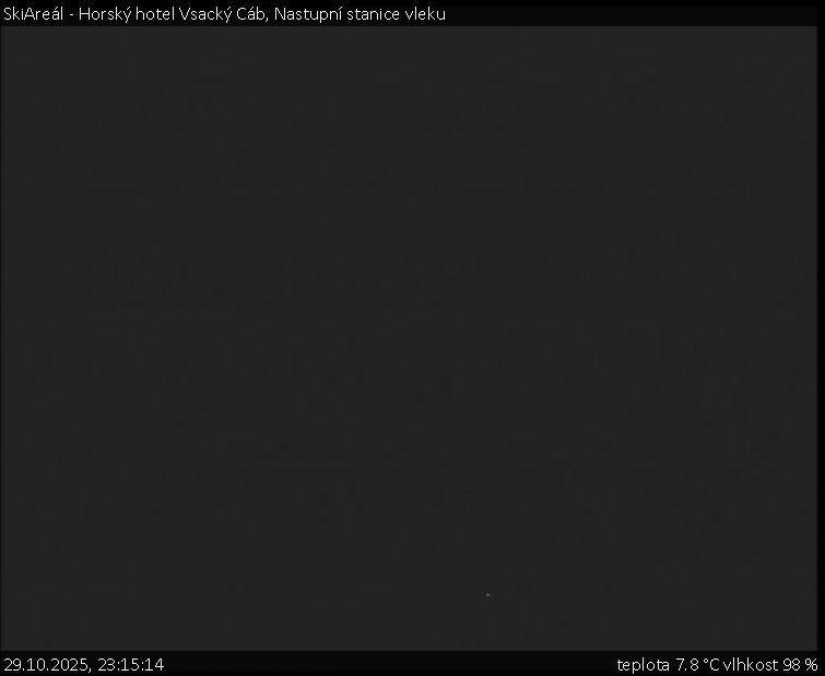 SkiAreál - Horský hotel Vsacký Cáb - Nastupní stanice vleku - 29.10.2025 v 23:15 SkiAreál - Horský hotel Vsacký Cáb - Nastupní stanice vleku - 29.10.2025 v 23:15