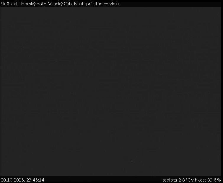SkiAreál - Horský hotel Vsacký Cáb - Nastupní stanice vleku - 30.10.2025 v 23:45 SkiAreál - Horský hotel Vsacký Cáb - Nastupní stanice vleku - 30.10.2025 v 23:45