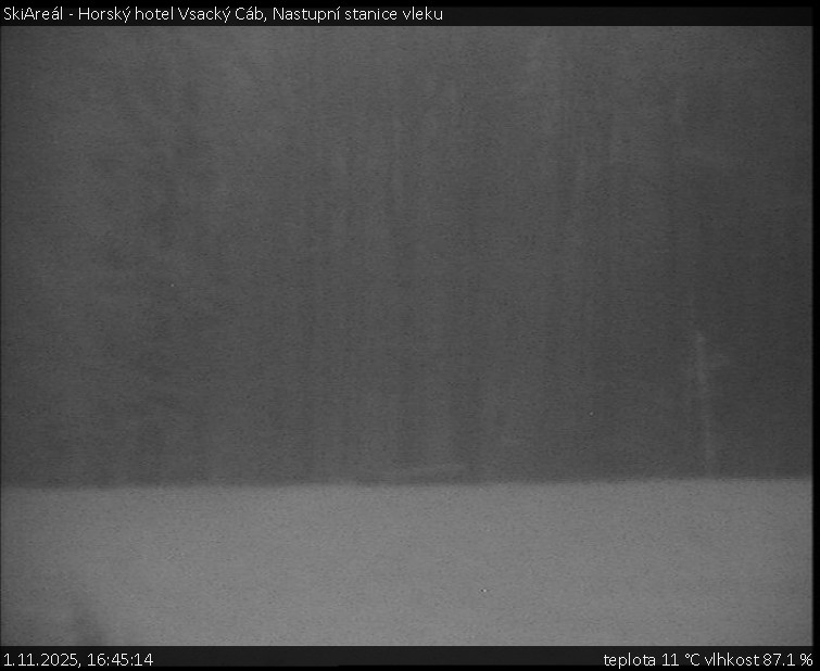 SkiAreál - Horský hotel Vsacký Cáb - Nastupní stanice vleku - 1.11.2025 v 16:45 SkiAreál - Horský hotel Vsacký Cáb - Nastupní stanice vleku - 1.11.2025 v 16:45
