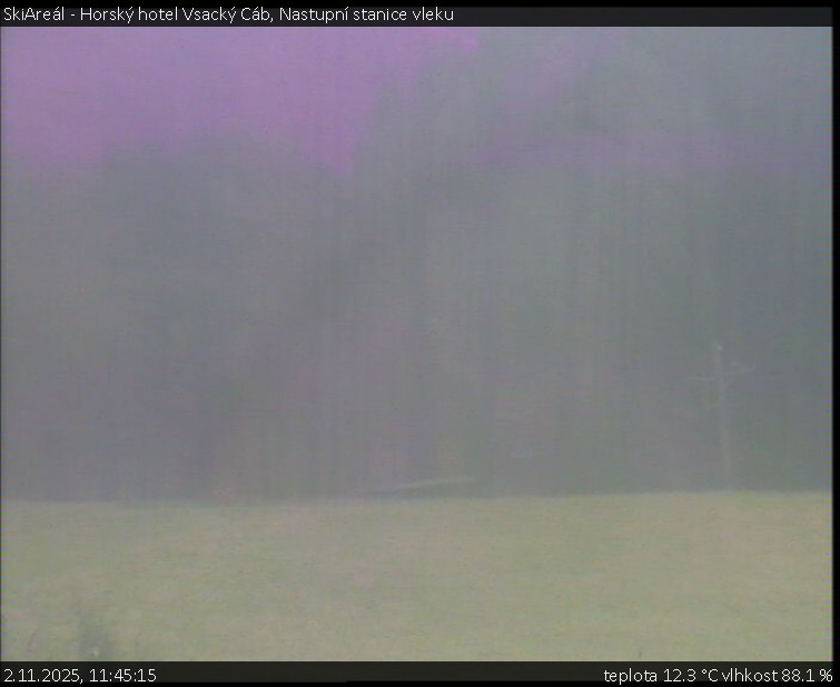 SkiAreál - Horský hotel Vsacký Cáb - Nastupní stanice vleku - 2.11.2025 v 11:45 SkiAreál - Horský hotel Vsacký Cáb - Nastupní stanice vleku - 2.11.2025 v 11:45