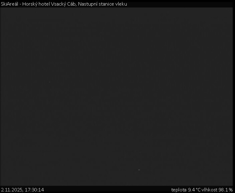 SkiAreál - Horský hotel Vsacký Cáb - Nastupní stanice vleku - 2.11.2025 v 17:30 SkiAreál - Horský hotel Vsacký Cáb - Nastupní stanice vleku - 2.11.2025 v 17:30
