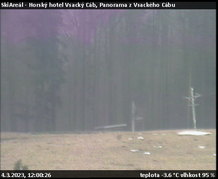SkiAreál - Horský hotel Vsacký Cáb - Panorama z Vsackého Cábu - 4.3.2023 v 12:00