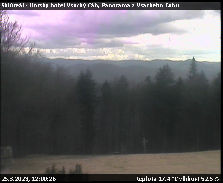 SkiAreál - Horský hotel Vsacký Cáb - Panorama z Vsackého Cábu - 25.3.2023 v 12:00
