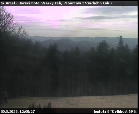 SkiAreál - Horský hotel Vsacký Cáb - Panorama z Vsackého Cábu - 30.3.2023 v 12:00