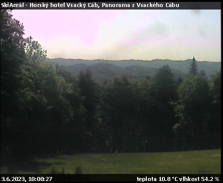 SkiAreál - Horský hotel Vsacký Cáb - Panorama z Vsackého Cábu - 3.6.2023 v 10:00