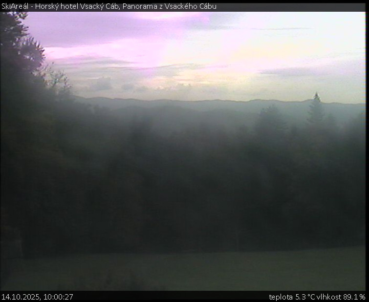SkiAreál - Horský hotel Vsacký Cáb - Panorama z Vsackého Cábu - 14.10.2025 v 10:00 SkiAreál - Horský hotel Vsacký Cáb - Panorama z Vsackého Cábu - 14.10.2025 v 10:00