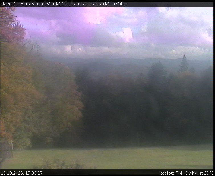 SkiAreál - Horský hotel Vsacký Cáb - Panorama z Vsackého Cábu - 15.10.2025 v 15:30 SkiAreál - Horský hotel Vsacký Cáb - Panorama z Vsackého Cábu - 15.10.2025 v 15:30